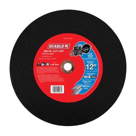 Diablo Diablo 12 in. D X 20 mm Aluminum Oxide High Speed Metal Cut-Off Disc 1 pk DBD120125G01F